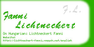 fanni lichtneckert business card